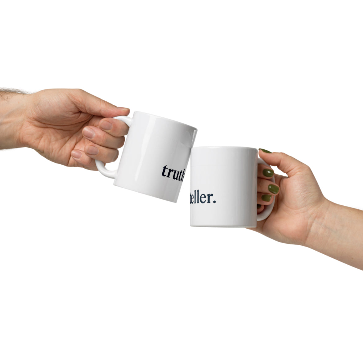 White glossy mug